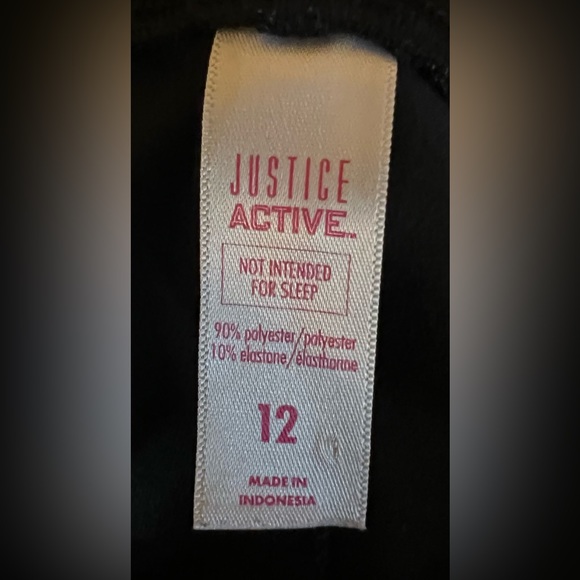 Justice Girls Gymnast Sport Lattice Leggings Size 12 - Picture 6 of 6